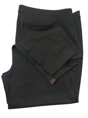 Lane Bryant Tapered Straight Leg Pull-On Pants - Size 28 Regular Dark Grey